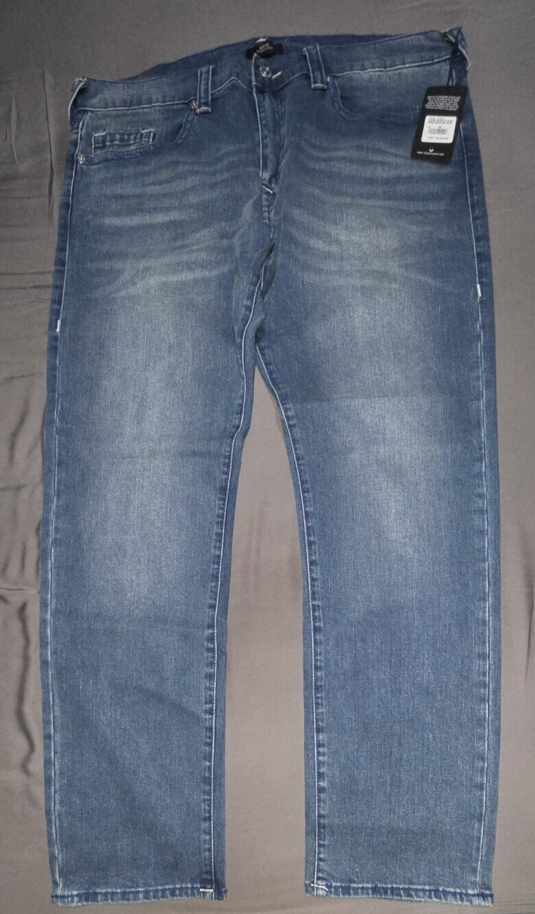 True Religion Men's Geno Relaxed Slim Fit Straight Jeans, Size 40x32 Sku 160 NWT